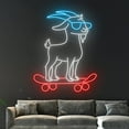 thumbnail image 4 of Handmadetneonsign Goat Skateboarding Neon Sign, Skateboard Goat Led Sign, Home Decor, 4 of 5