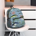 thumbnail image 5 of Pofeuu Various Wild Sea Fish Print Laptop Backpack Travel Canvas Backpack for School Lightweight and Comfortable Backpack College Backpack Schoolbag, 5 of 6