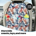 thumbnail image 5 of Fuzoiu Red Lobster Print 2 Pack Kick Mat Back Seat Protector With 3 Storage Pockets, Universal Car Seat Back Organizer For Kids Pets, Waterproof Backseat Protector For Most Car, 5 of 8