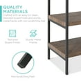 thumbnail image 6 of Best Choice Products 55in Industrial 4-Tier Console Table w/ Tall Shelves, Metal Frame - Dark Walnut, 6 of 7