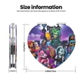 thumbnail image 3 of Pofeuu Monster High for Portable Pocket Makeup Mirror PU Cover Compact Travel Mirror with Normal and Magnifying Double Sided Glass-Heart Shape, 3 of 9