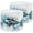Color 2, variant on Linen Drum Lampshades Tuna Fish Blue White Coastal Vintage Sea Animal Fish Bluefin Tuna 13"x13"x10" Light Shade for Table Lamps Floor Lamp Shades Lampshade Replacement Assembly Required