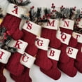 thumbnail image 2 of Letters Christmas Stocking New Knitting Christmas Tree Pendant Decorations For Home Xmas Gift Santa Hat Alphabet Christmas Socks, 2 of 5