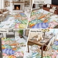 thumbnail image 6 of Spring Easter Area Rugs Collection 5'x7', Rabbit Eggs Eucalyptus Leaf Floral Butterfly Non Slip Indoor Rectangle Throw Runner Rug Floor Mat Carpet for Living Room Dining Table Bedroom Nursery, 6 of 9