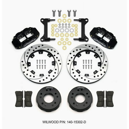 Wilwood Narrow Superlite 4R Front Kit 12.19in Drilled 63-87 C10 w/ Wilwood Pro Spindles