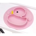 thumbnail image 5 of Sábana de silicona para bebés, niños pequeños y niños, 100% libre de BPA y aprobada por la FDA, fuerte succión en la mesa, en el lavavajillas y en el microondas Rose, 5 of 5