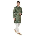 thumbnail image 3 of eloria Men's Tunic Jacquard Kurta Pajama Indian Traditional Suit Wedding Party Dress Set Party Wear Apparel, 3 of 6