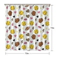 thumbnail image 5 of Colorful Softball and Fashion Icons Pattern Shower Curtain 72"x72" ,Bathroom Decorative Shower Curtains Set with 12 Hooks,Modern Waterproof Washable Shower Curtain, 5 of 6