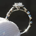 thumbnail image 3 of 2Ct Asscher Cut Lab Created Diamond Halo Women's Engagement Ring 14K White Gold Plated Silver, 3 of 5