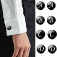 thumbnail image 3 of LYMAYTER Letter Cufflinks 1 Pair Men's Cufflinks - Letter Pattern, Electroplated, 3 of 7