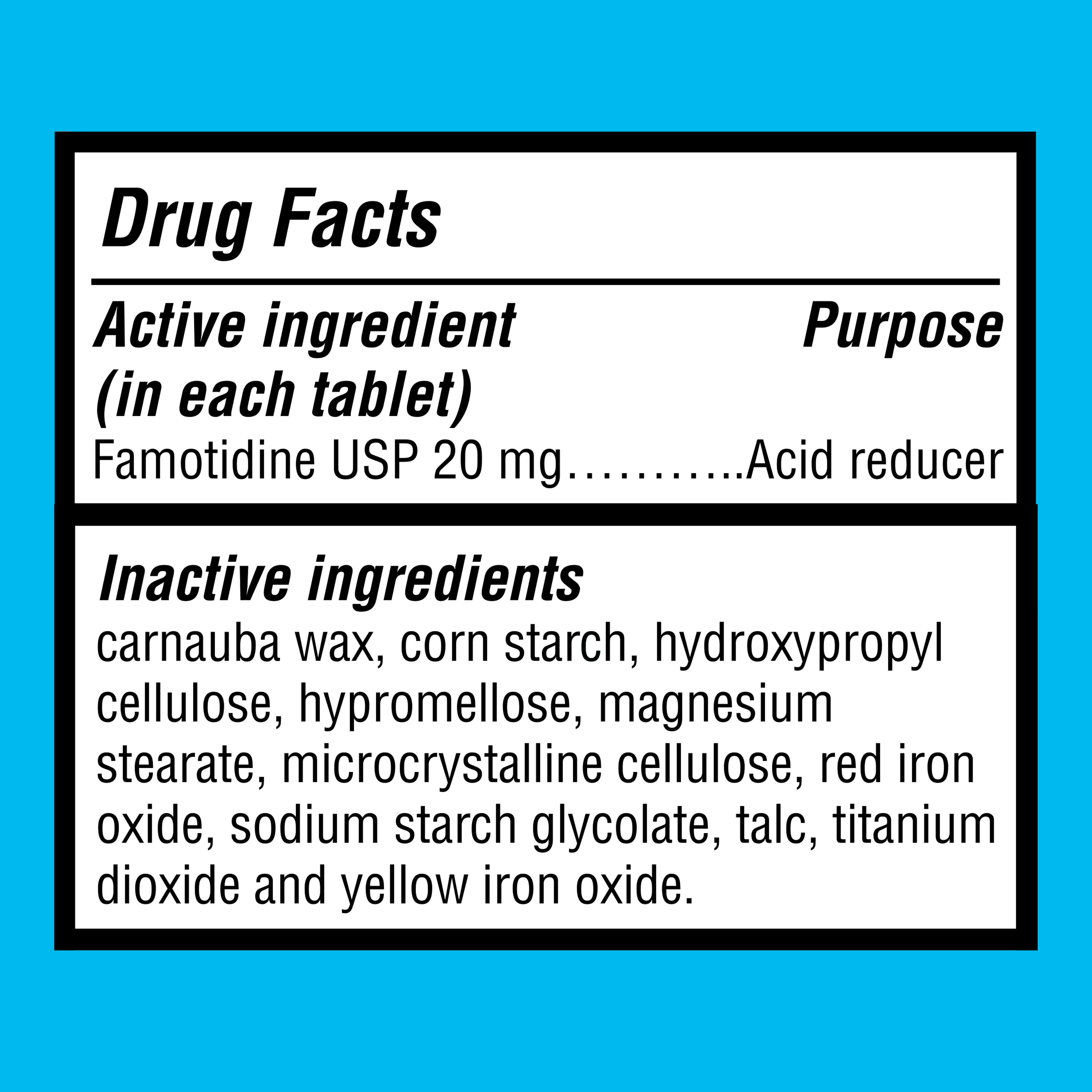 Equate Tabletas de Famotidina de Máxima Fuerza 20 mg, 200 Unidades, Comparar con el Ingrediente Activo de Pepcid® AC de Máxima Fuerza 6