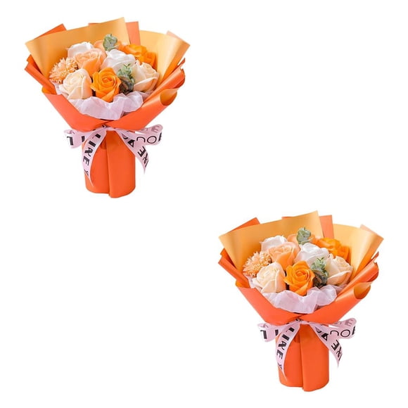 Advancent Soap Flower Bouquet Bath Soap for Day Gift Mothers Valentine's Day Type4 NO4