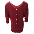 thumbnail image 3 of Yinrunx Oversized T Shirts for Women/ T Shirts for Women 3/4 Sleeve T Shirts for Women V Neck T Shirts Women T Shirt Dresses for Women Summer T Shirts for Women Fashion V Neck Blouses Shirts for Women, 3 of 6