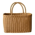 thumbnail image 2 of Arborister Hand Woven Easter Basket with Handle - Brown, 2 of 10