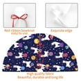 thumbnail image 4 of Picia Lama in Space Print Christmas Tree Skirt , Christmas Tree Skirt Ornaments for Merry Christmas Holiday Party Decorations Indoor Outdoor-48", 4 of 7