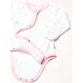 thumbnail image 3 of HonestBaby 3-Pack Organic Cotton Long Sleeve Side-Snap Kimono Bodysuits, Love Dot, 0-3 Months, 3 of 7
