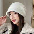 thumbnail image 5 of Holzlrgus Knitted Beanies for Women Design Flower Beanie Beret Bonnet Skull Cap Warm Fall Winter Cap for Ski Travel Work, 5 of 5