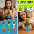 thumbnail image 2 of Moldable Stress Ball, Squeeze Toys for Relaxation, 6 in Solid Silicone, Squeeze Stress Ball, Dark Skin Mermaid Figure, 1 Pc, Desk Squeeze Toys, Desk Decorations, Slow Rebound,, 2 of 6