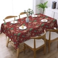thumbnail image 2 of XMXT Polyester Rectangle Tablecloth, Christmas Flower Decoration Waterproof Table Cloth Home Dinner Decor Table Cover for Holiday Party, 54 x 72 inches, 2 of 9