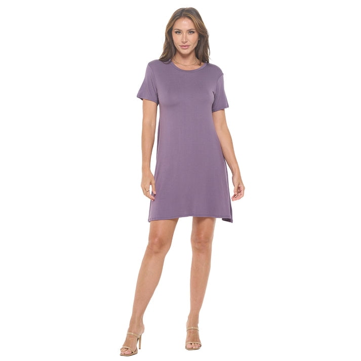 Lilac Dusty 2X Plus Size Women's Short Sleeve Midi T-Shirt Dress, Casual  Loose Swing Tunic Dress, Summer 2024 - Walmart.com