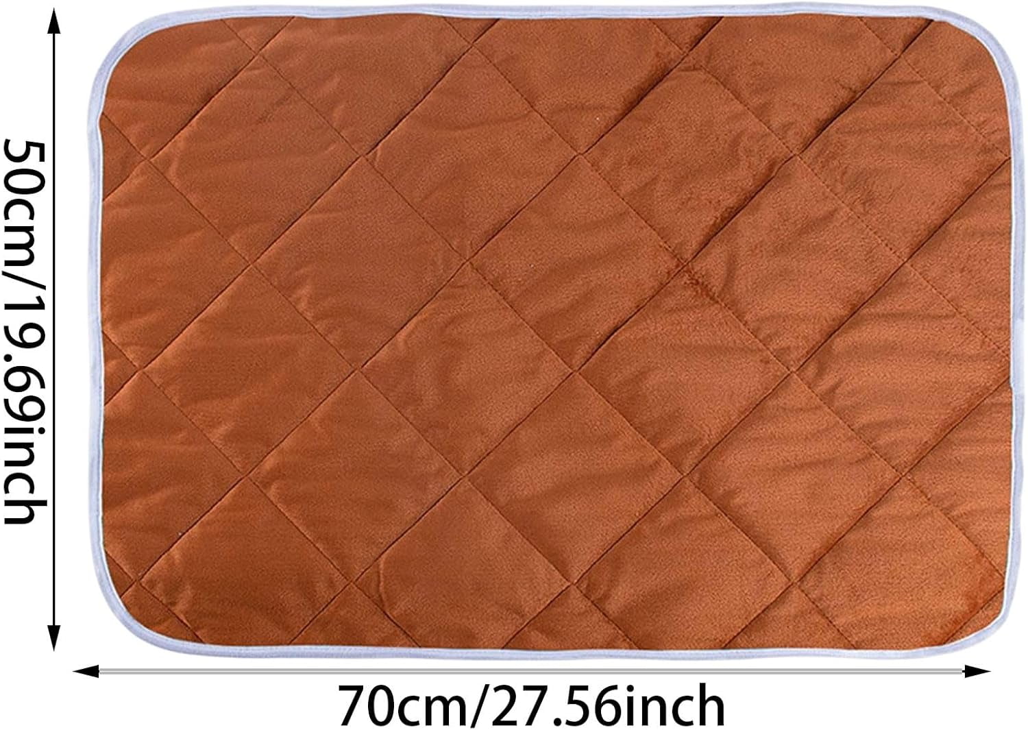 Heated Cat Bed, Dog Heating Pad, Waterproof Extra Warm Thermal Pet Pad for Indoor Outdoor Decor, Non-Slip Heating Pads for Dogs Cats, Pet Bed Home Decor Washable, Gifts for Women Men (Brown)