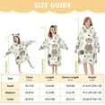 thumbnail image 3 of Dailycode Wearable Blanket Hoodie Oversized Sherpa Flannel Blankets with Pocket for 3-14 Year Old Cute Bear with Wreath, 3 of 7