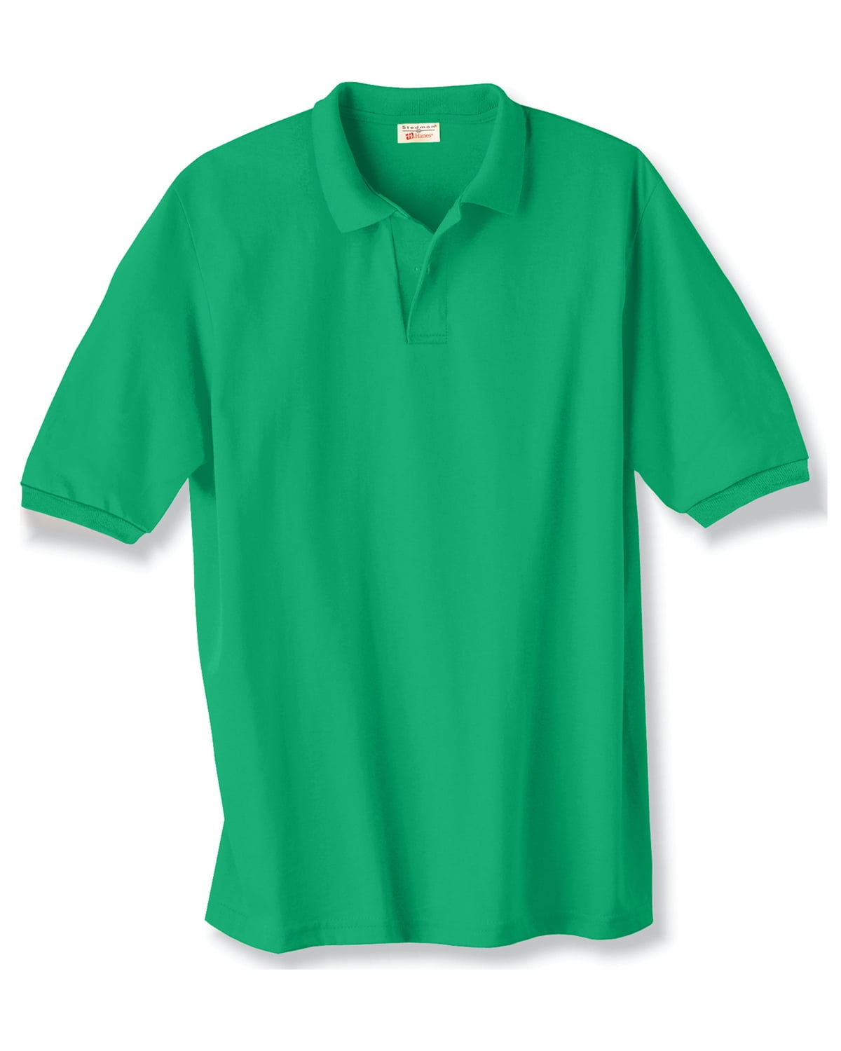 Black Style # 54 - Original Label By Hanes Hanes Mens 52 Oz 50//50 EcoSmart Jersey Knit Polo L -