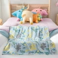 thumbnail image 4 of Todaioua Dinosaur Glow Blanket for Kids - Soft Fleece Throw with Leaves and Dinosaurs, Perfect for Birthday Gifts and Bedroom Decor, Magical Light-Up Blanket for Cozy Nights, 4 of 6