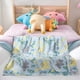 thumbnail image 4 of Sofa Vama Ropa de Cama Manta suave para dormir con diseño de dinosaurios y hojas que brilla en la oscuridad, decoración de cumpleaños, manta mágica con luz. for Navideño, 4 of 4
