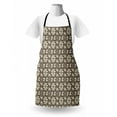 thumbnail image 3 of Retro Apron, Abstract Geometric Shapes as Repeating Pinwheel Inspired Pattern Illustration, Unisex Kitchen Bib with Adjustable Neck for Cooking Gardening, Adult Size, Taupe and Cream, by Ambesonne, 3 of 4