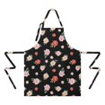 thumbnail image 2 of Pioneer Flower Floral Print Pattern Apron for Women and Men, Cotton Linen Waterproof with Pockets, Adjustable, 33x27 Inch for Kitchen, Gardening, BBQ, Salon, 2 of 6