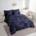 thumbnail image 3 of Feelyou Rustic Leaf Branches Bedding Comforter Set 7pcs, Farmhouse Plant Botanical Queen Bedding Sets, Purple Lake House Reversible Queen Sheet Sets, Super Cozy Room Decor, 3 of 8