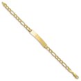 thumbnail image 2 of 14k Yellow Gold Figaro Name Bar Identification Id Bracelet, 2 of 7