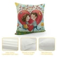 thumbnail image 4 of Fenyluxe Live Laugh Love Throw Pillow Covers Valentine Day, Wedding Hand Drawn Romantic Pillow Cushion Cases Square Pillowcases for Sofa Couch Bedroom Living Room Car White, 4 of 5