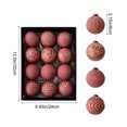 thumbnail image 3 of Kumdkd Vintage Red Christmas Balls Ornaments - 3.15" Retro Baubles with Hanging Loop, Durable Plastic for Tree/Wall Decor, Party/Wedding Use, 3 of 6