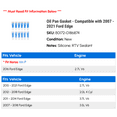 thumbnail image 2 of Pan Gasket - Compatible with 2007 - 2021 Ford Edge 2008 2009 2010 2011 2012 2013 2014 2015 2016 2017 2018 2019 2020, 2 of 2