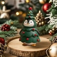 thumbnail image 4 of Cute Animal Christmas Tree Figurines, Adorable Resin Ornaments for Holiday Table or Mantel Decor, Small Xmas Gifts for Kids Family Friends and Whimsical Festive Display, 4 of 5