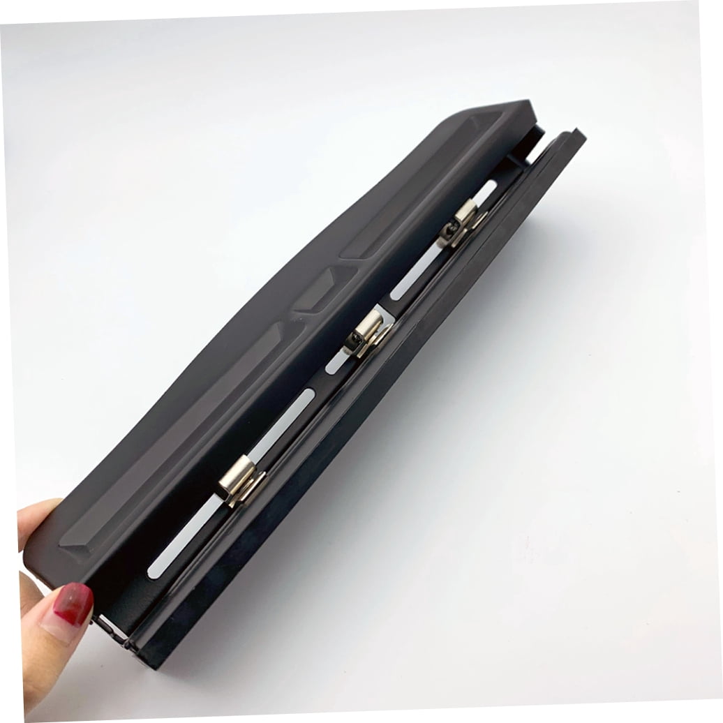 DEEPCRAFF Black Handheld Paper Hole Puncher for Scrapbooking, Crafts, Office Use, Compatible with A4 and Letter Size Paper