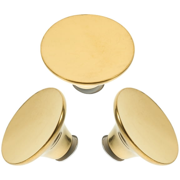 Golden Brass Tone Pot Lid Knobs Stainless Steel Kitchen Handles for Cooking Utensils 3 Pcs