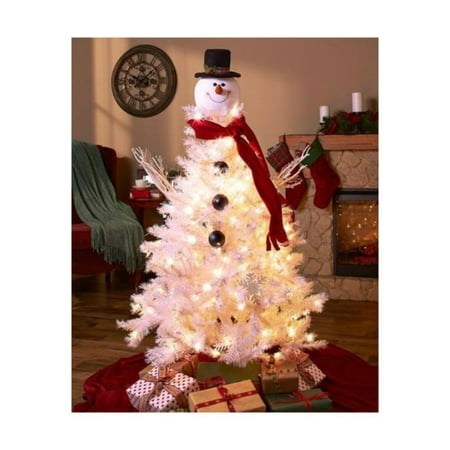 snowman topper holiday christmas tree decoration ornament festive