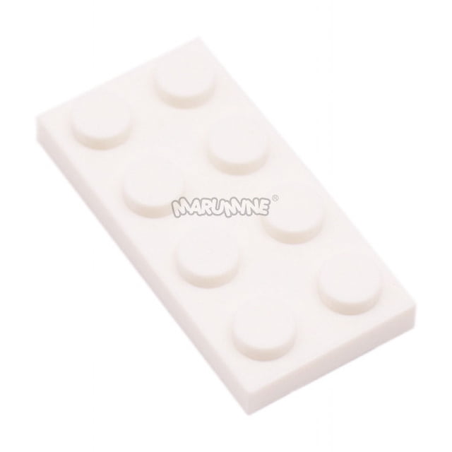 2x4 Dots Base Plate 100PCS Building Blocks Bulk Parts Create Educational DIY MOC Bricks 3020 Compatible All Major Brand WHITE