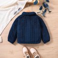 thumbnail image 4 of Esaierr Kids Baby Winter Fleece Jacket for Girls，Autumn Winter Warm Outwear Toddler Cute Button Lapel Thickened Warm Jacket Coat for 4-7Y, 4 of 7