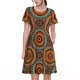thumbnail image 1 of Balery African Tribal Style Vestidos sueltos de manga corta para mujer, vestidos de verano 2025, vestidos casuales de corte A con vuelo., 1 of 6