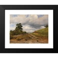 thumbnail image 2 of Georg Heinrich Crola 14x11 Black Modern Framed Museum Art Print Titled - Am Chiemsee in Bavaria (1833), 2 of 5