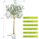 thumbnail image 2 of 9ft artificial olive tree con blanca planter - de altura fake indoor olive plant con realistic leaves & fruit para home y oficina floor decor, 2 of 7