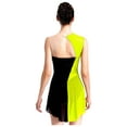 thumbnail image 2 of RUNQHUI Robe de Patinage Artistique pour Femmes avec Strass Brillants, Justaucorps de Danse Lyrique pour Compétition, Jaune Fluorescent m, 2 of 7