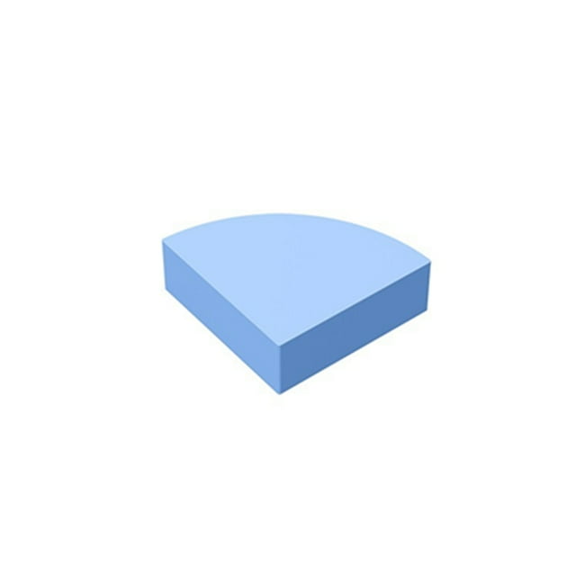 200PCS 1/4 CIRCLE TILE 1X1 Compatible 25269 Round & Angles Self-Locking Bricks Building Blocks Toys Accessories Bright Light Blue 200 pcs