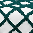 thumbnail image 4 of D.N.G. BEDDINGS 5 Piece Luxury Two Tone Diamond Ruffle Pattern Comforter Set Premium Super Soft, All Season 800 Thread Count 100% Egyptian Cotton Full/Queen Size Teal/White Solid Color, 4 of 4