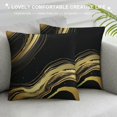 thumbnail image 3 of Nawypu  Black and Gold Marble Throw Pillow Covers Farmhouse Decorative Pillow Case Cushion Summer Pillows Cover Holiday Decor Home for Sofa Couch Bedroom Car Chair Living Room, 3 of 5