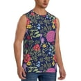 thumbnail image 2 of Daiia Floral Printed Men's Tank Tops,Casual Soft Sleeveless Gym Muscle Shirts Bodybuilding Tee-Large, 2 of 8
